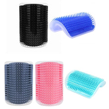 Load image into Gallery viewer, Cat Scratcher Corner Pet Brush Comb Play Cat Toy Plastic Scratch Bristles Arch Massager  Self Groomer with Catnip Pouch Cat Wall Corner Massage Groomer Cat Self Grooming Brush