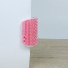 Load image into Gallery viewer, Cat Scratcher Corner Pet Brush Comb Play Cat Toy Plastic Scratch Bristles Arch Massager  Self Groomer with Catnip Pouch Cat Wall Corner Massage Groomer Cat Self Grooming Brush