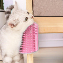 Load image into Gallery viewer, Cat Scratcher Corner Pet Brush Comb Play Cat Toy Plastic Scratch Bristles Arch Massager  Self Groomer with Catnip Pouch Cat Wall Corner Massage Groomer Cat Self Grooming Brush