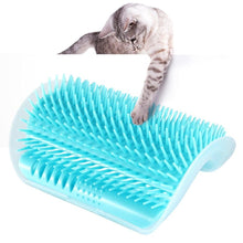 Load image into Gallery viewer, Cat Scratcher Corner Pet Brush Comb Play Cat Toy Plastic Scratch Bristles Arch Massager  Self Groomer with Catnip Pouch Cat Wall Corner Massage Groomer Cat Self Grooming Brush