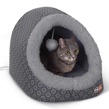 Load image into Gallery viewer, K&amp;H Pet Products Thermo-Pet Cave Heated Cat Bed – Plush Cat Cave &amp; Tunnel for Cats and Small Dogs