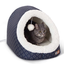 Load image into Gallery viewer, K&amp;H Pet Products Thermo-Pet Cave Heated Cat Bed – Plush Cat Cave &amp; Tunnel for Cats and Small Dogs