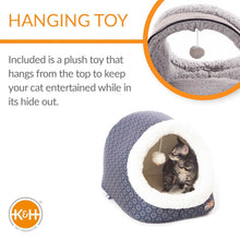 Load image into Gallery viewer, K&amp;H Pet Products Thermo-Pet Cave Heated Cat Bed – Plush Cat Cave &amp; Tunnel for Cats and Small Dogs